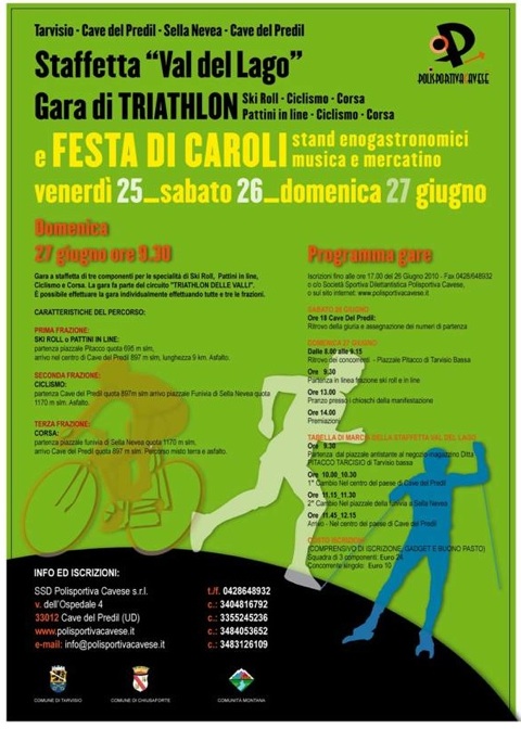 Il volantino della gara